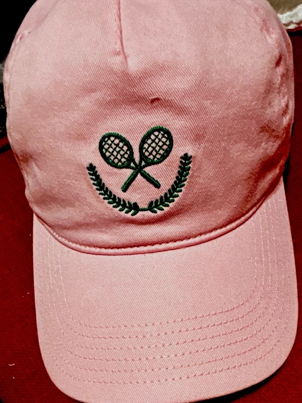Prince Women's Embroidered Tennis Cap - Casual Sport Hat Pink and Green #preppy